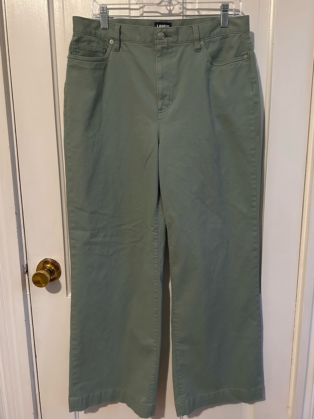 Lands' End Wide-Leg Pants in Sage